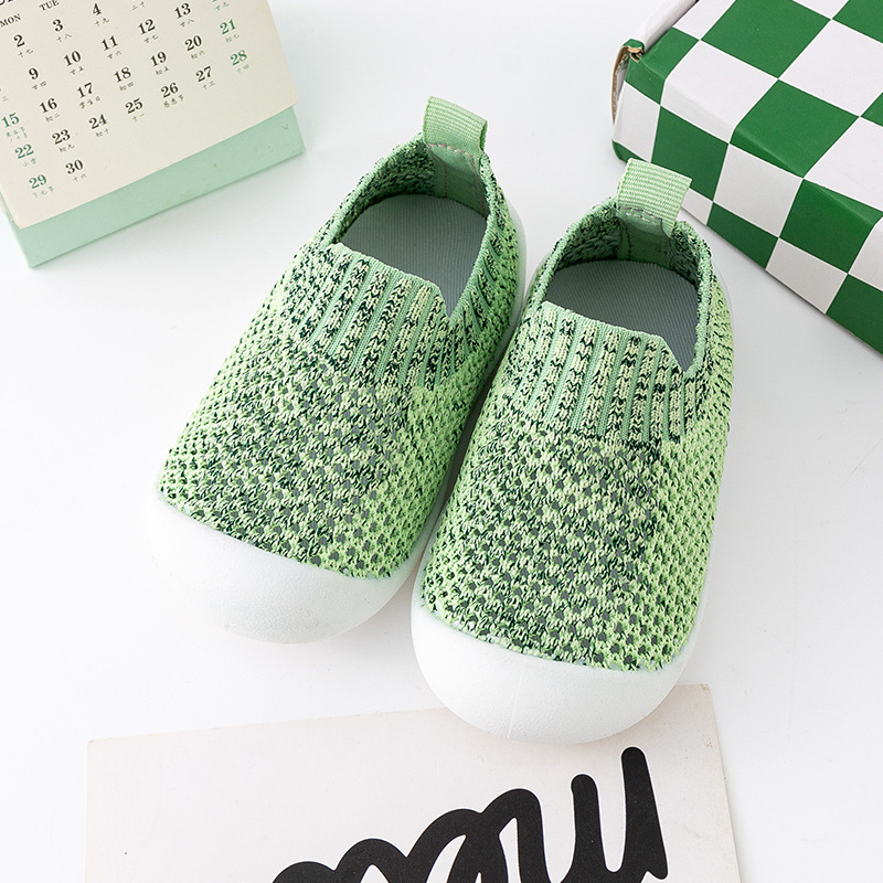 Gyerekeknek készült légáteresztő hálós futócipő, 1–3 éveseknek, alacsony szár, TPE talp, beltéri sportcipő