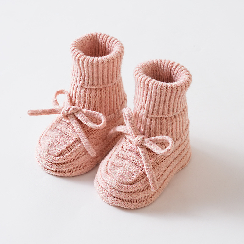 Dječje čarape za hodanje, pletene, debele, 70% poliester, srednja duljina čarape, unisex, uzrast 1–3 godine