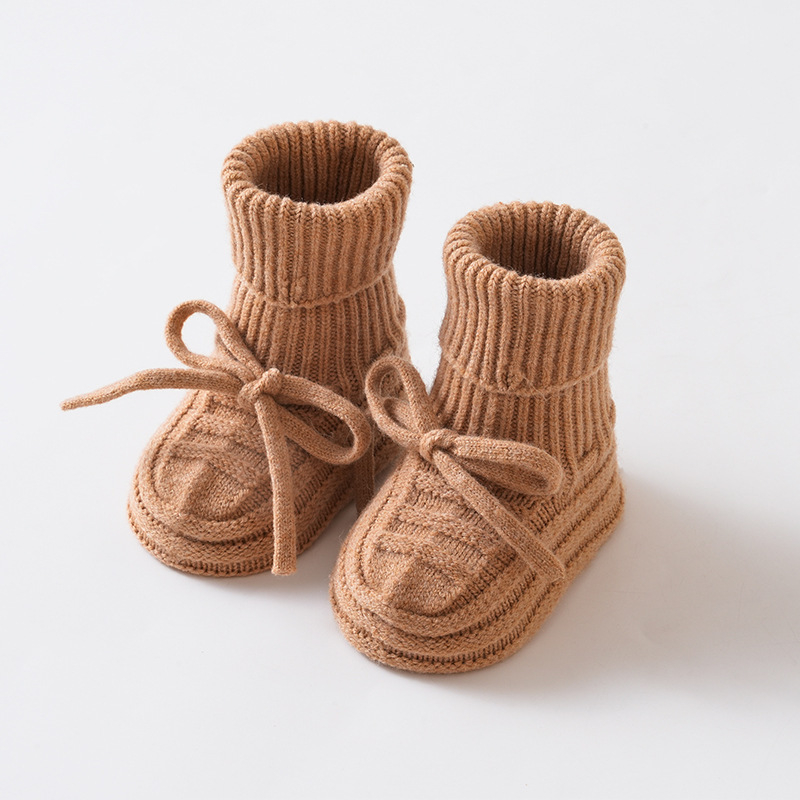 Dječje čarape za hodanje, pletene, debele, 70% poliester, srednja duljina čarape, unisex, uzrast 1–3 godine