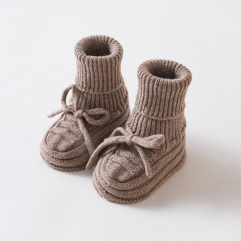 Dječje čarape za hodanje, pletene, debele, 70% poliester, srednja duljina čarape, unisex, uzrast 1–3 godine