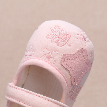 Princesių bateliai kūdikiams, korėjietiškas stilius, viršutinė dalis iš medvilnės, Velcro užsegimas, kvėpuojančios, neslidžios, 12–36 mėn