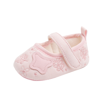 Princesių bateliai kūdikiams, korėjietiškas stilius, viršutinė dalis iš medvilnės, Velcro užsegimas, kvėpuojančios, neslidžios, 12–36 mėn