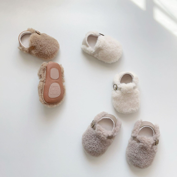 Kūdikių bateliai – (žieminiai bateliai su pūkuotu vidumi, Velcro užsegimas, neslystantis padas, amžius 12–36 mėn, Korėjos stilius)