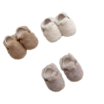 Kūdikių bateliai – (žieminiai bateliai su pūkuotu vidumi, Velcro užsegimas, neslystantis padas, amžius 12–36 mėn, Korėjos stilius)