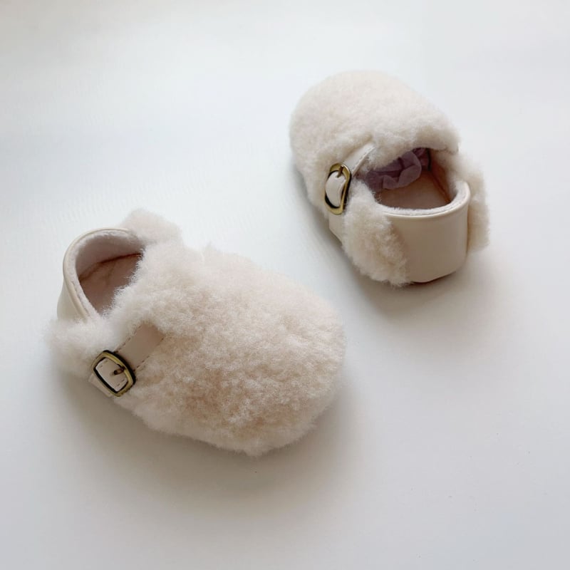 Kūdikių bateliai – (žieminiai bateliai su pūkuotu vidumi, Velcro užsegimas, neslystantis padas, amžius 12–36 mėn, Korėjos stilius)