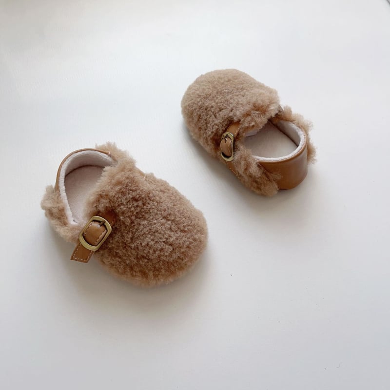 Kūdikių bateliai – (žieminiai bateliai su pūkuotu vidumi, Velcro užsegimas, neslystantis padas, amžius 12–36 mėn, Korėjos stilius)