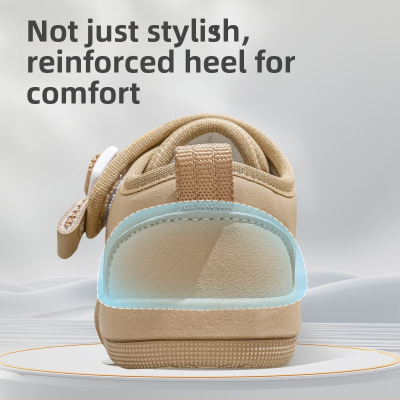 Mažų vaikų bateliai su mikropluošto odos viršutine dalimi, neslidūs ir atsparūs dėvėjimuisi, Velcro užsegimas, tinkami 12–36 mėnesiams, žemas profilis