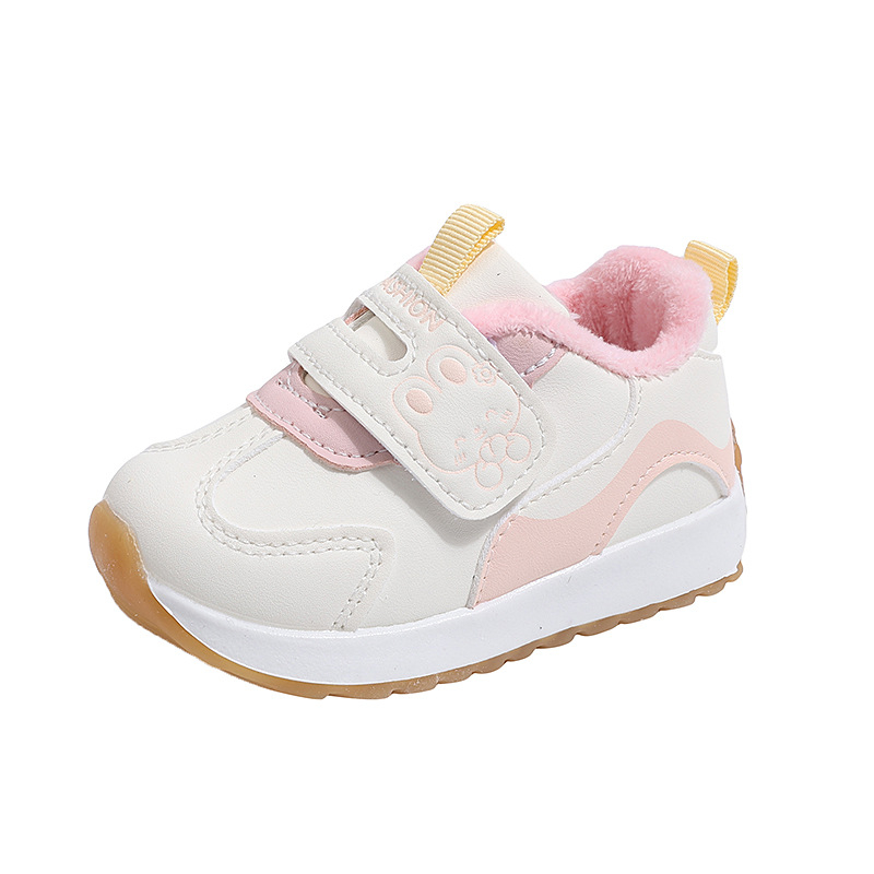 Mažyliams batai – Velcro užtrauktukas, viršutinė dalis iš sintetinio odos, gumos padas, karikatūrų raštas, amžius 12–36 mėnesiai