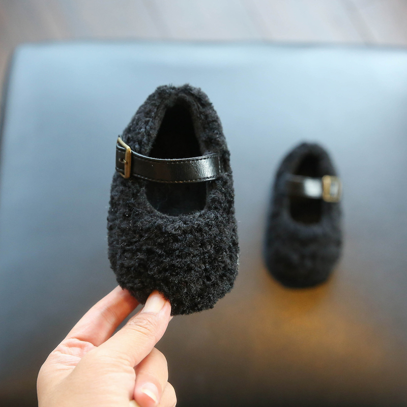 Žieminiai bateliai mergaitei su pūkiniu viršumi, šilta ir kvėpuojanti, neslystantis pada, Velcro užsegimas, žemas viršus, 12-36 mėn