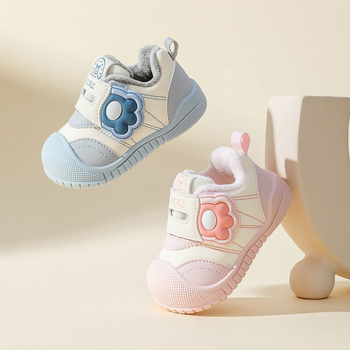 Зимни обувки за деца 12–36 месеца, унисекс, горна част от микрофибърна кожа, велкро закопчаване, противохлъзгаща подметка, топли и износоустойчиви