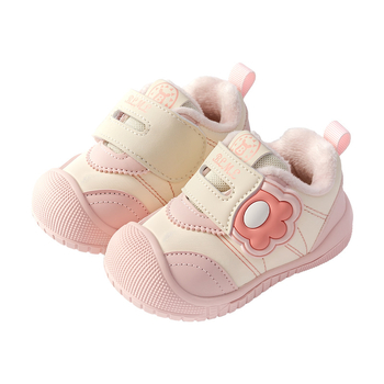 Зимни обувки за деца 12–36 месеца, унисекс, горна част от микрофибърна кожа, велкро закопчаване, противохлъзгаща подметка, топли и износоустойчиви