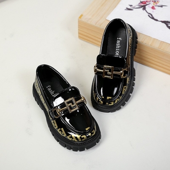 PU kožni slip-on loafer za djevojčice, nizak profil, gumeni potplat, za djece 4–16 godina, proljeće 2025