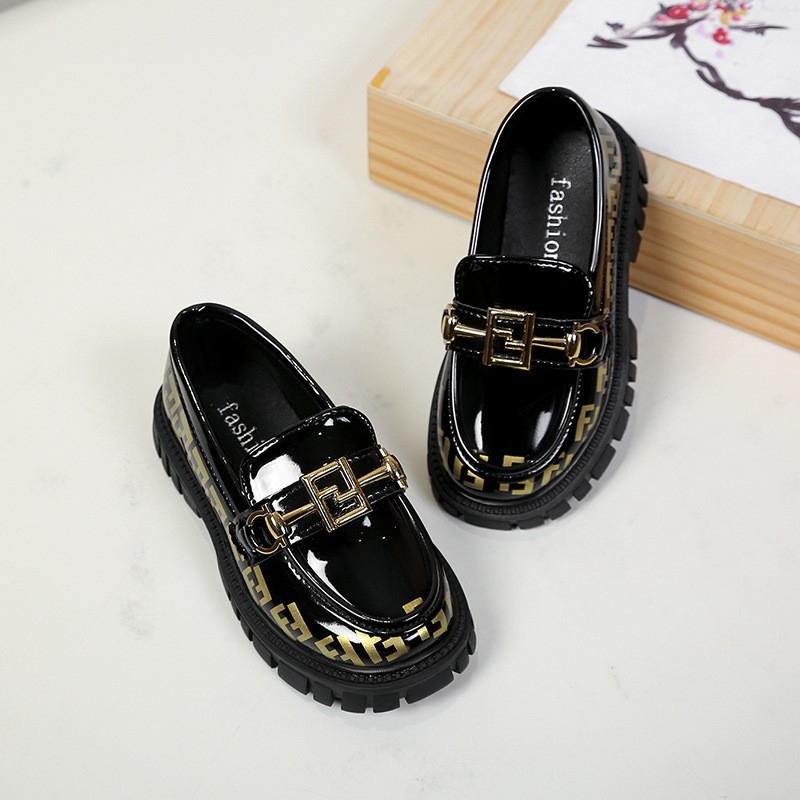 PU kožni slip-on loafer za djevojčice, nizak profil, gumeni potplat, za djece 4–16 godina, proljeće 2025
