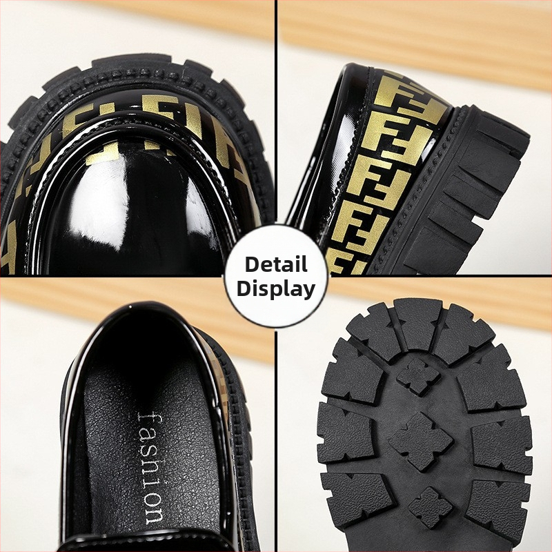 PU kožni slip-on loafer za djevojčice, nizak profil, gumeni potplat, za djece 4–16 godina, proljeće 2025