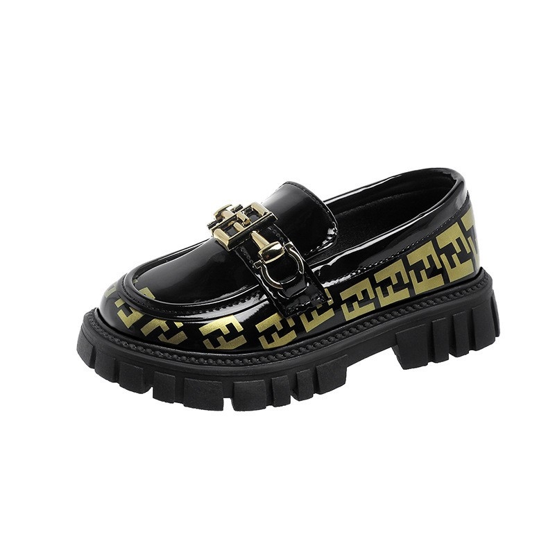 PU kožni slip-on loafer za djevojčice, nizak profil, gumeni potplat, za djece 4–16 godina, proljeće 2025