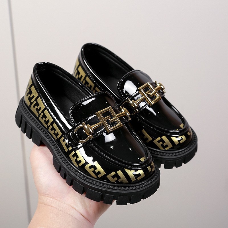 PU kožni slip-on loafer za djevojčice, nizak profil, gumeni potplat, za djece 4–16 godina, proljeće 2025