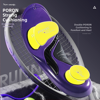 Športové vložky s podporou klenby a tlmením Poron — celá vložka, model 241116, materiály PU+Poron+Gel+jemný vlnený samet