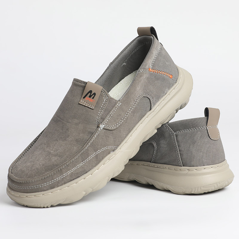 Muške platnene slip-on tenisice, prozračne, otporne na habanje, color-block uzorak, niski gornji dio, EVA đon