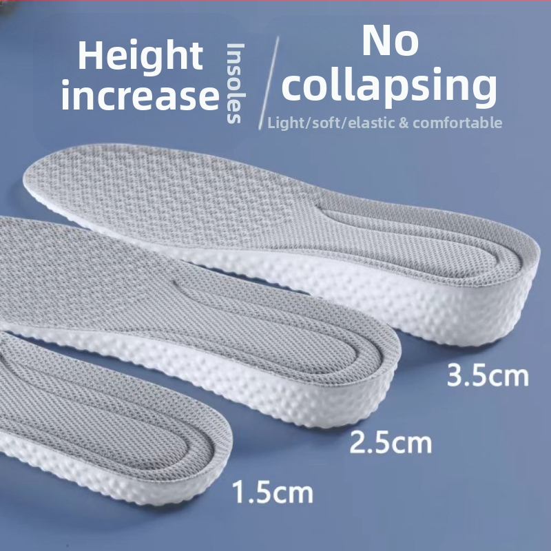 Vložka do topánok na zvýšenie výšky – neviditeľná, priedušná, s deodorantom, PU materiál, unisex
