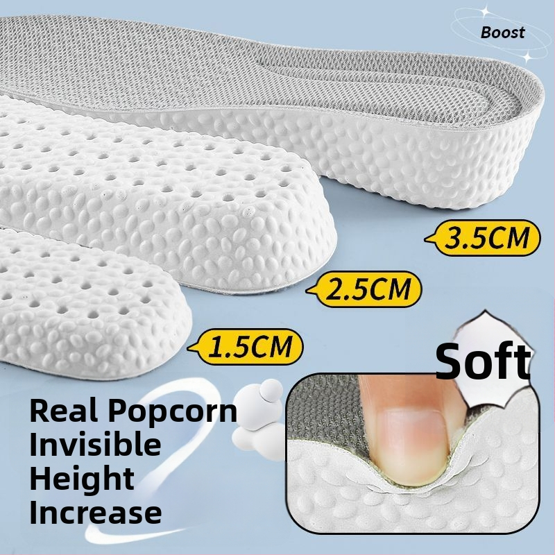 Vložka do topánok na zvýšenie výšky – neviditeľná, priedušná, s deodorantom, PU materiál, unisex