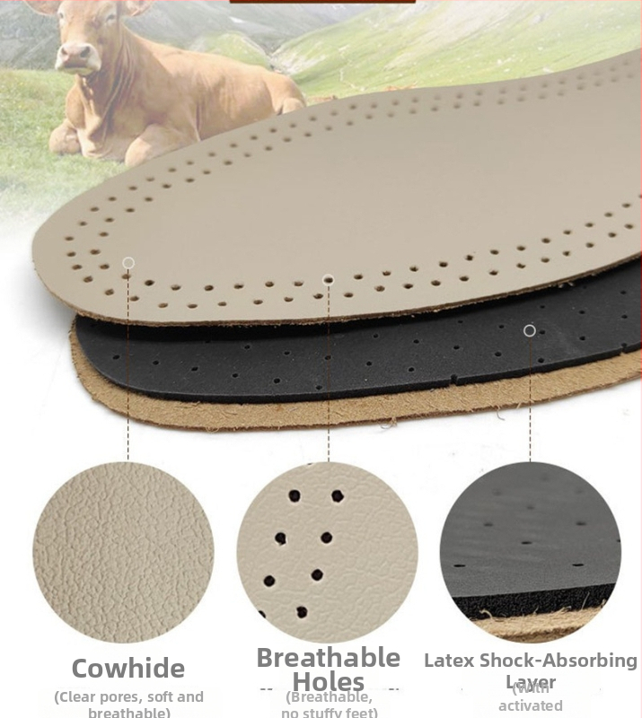 Marhabőr talpbetét, latex ütéscsillapító réteg, teljes talp, légáteresztő, szagtalanító, uniszex, sportcipőkhöz, bőrcipőkhöz, bakancsokhoz, hétköznapi lábbelikhez, minden évszakban