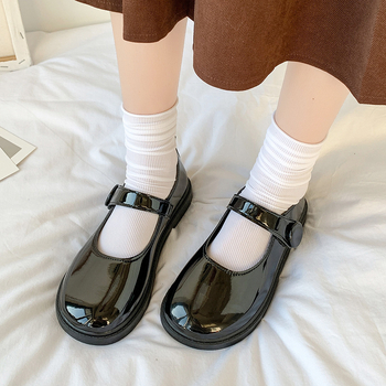 Mary Jane cipele s Velcro zatvaračem, PU gornji dio, gumena potplat, visina peta 3–6 cm