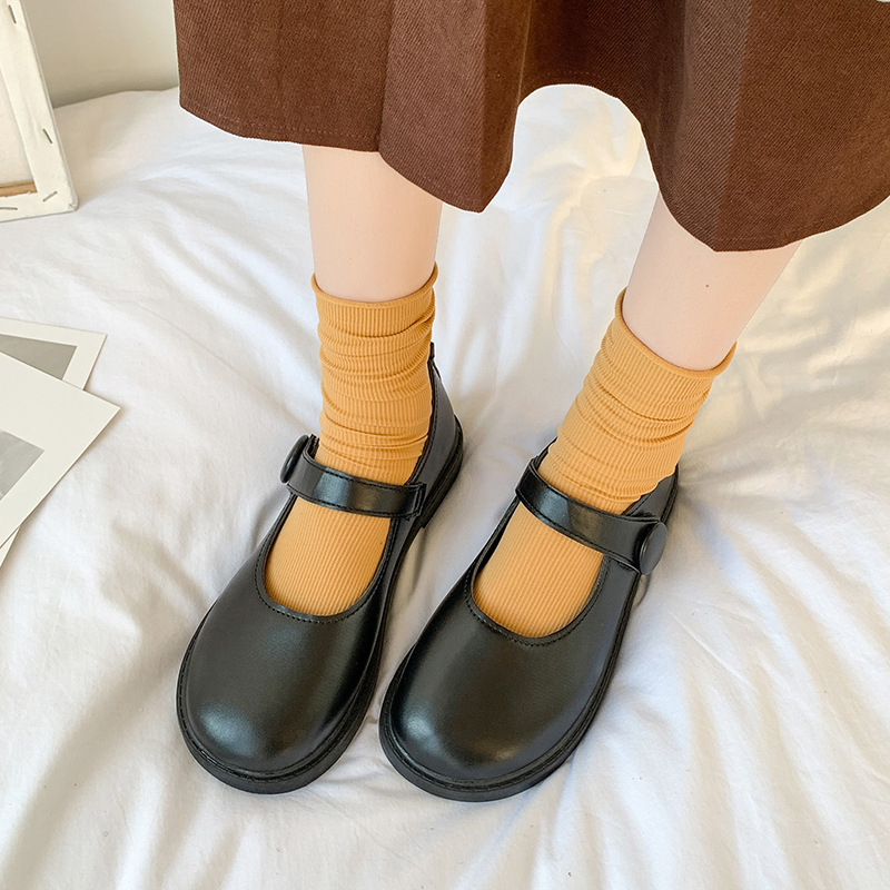 Mary Jane cipele s Velcro zatvaračem, PU gornji dio, gumena potplat, visina peta 3–6 cm