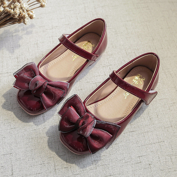 Gyerekeknek szóló hercegnő cipő mikroszálas bőrből, Velcro-zárás, PU talpbetét, marhacsonttal készült talp, őszi viselet