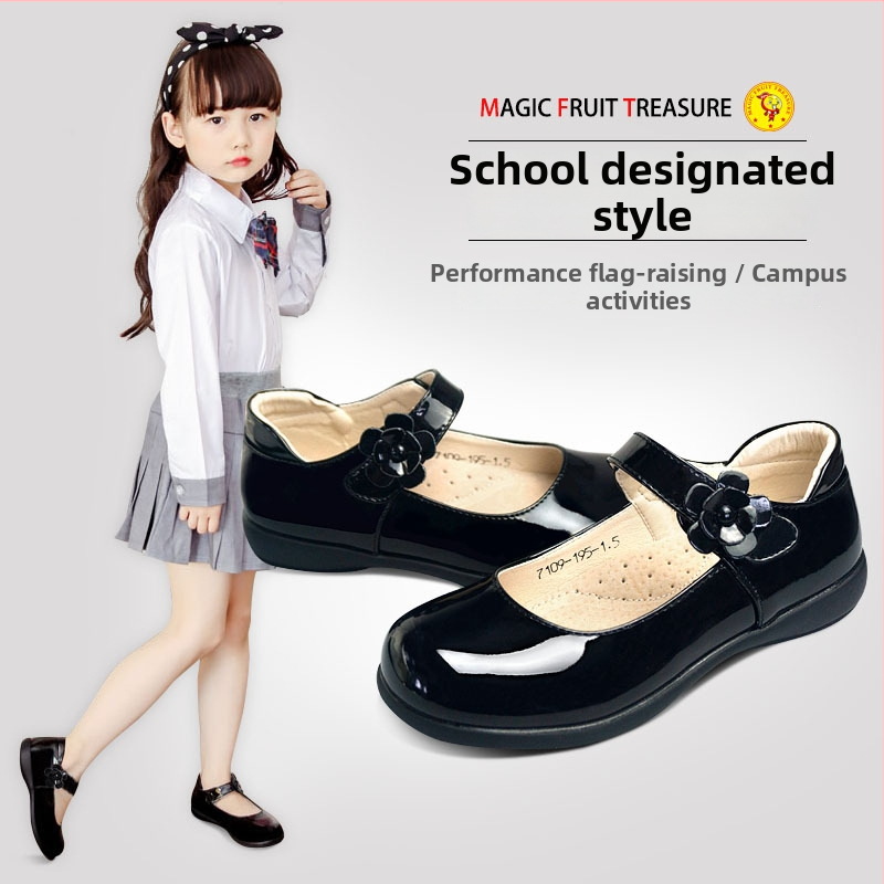 Dievčenské topánky z PU kože, nízky horný diel, gumová podrážka, štýl princeznej, Fruit Treasure