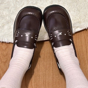 Ženske loaferice slip-on s motivom životinja, PU gornji dio, gumeni potplat, srednji pet 3-5 cm
