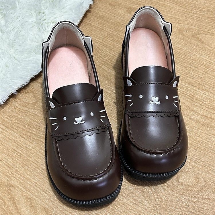 Ženske loaferice slip-on s motivom životinja, PU gornji dio, gumeni potplat, srednji pet 3-5 cm