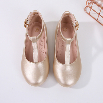 Lányok iskolai PU bőrből készült cipő Velcro záródással – UK stílus, koreai hatás, felsőrész PU, bélés PU, talp PU, gumírozott talp