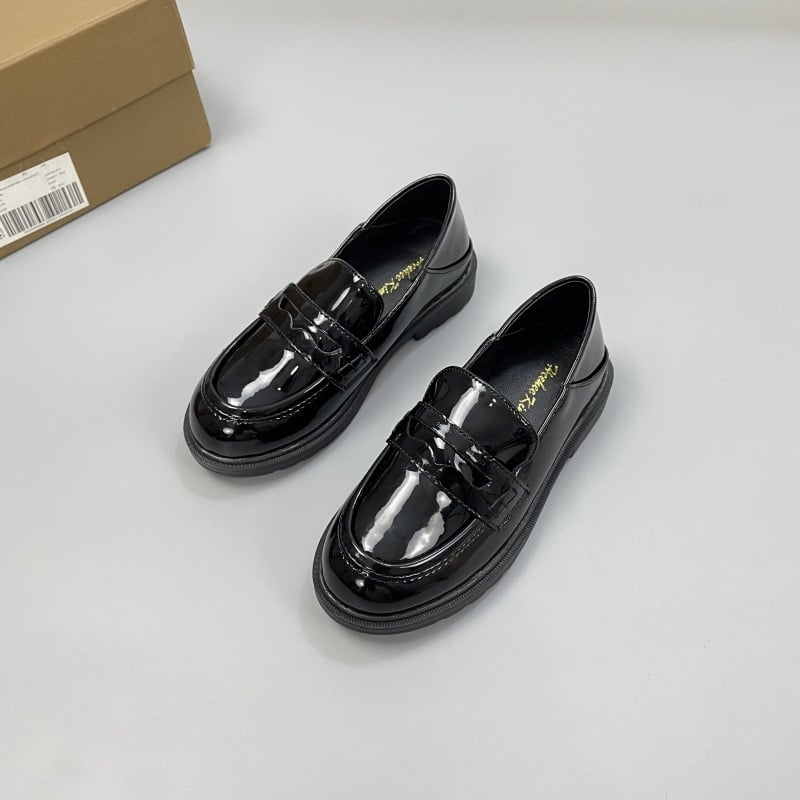 Gyerekeknek szóló loaferek, brit stílus, Microfiber bőrből készült felső rész, PU bélés, gumírozott talp