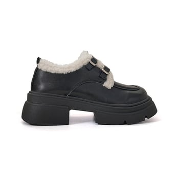 Loafers Mary Jane s PU gornjim dijelom, platforma visine 3–5 cm, gumena potplat, tekstilna uloška