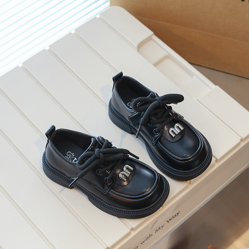 Dječji kožni loaferi s Velcro kopčom — PU gornji dio, gumeni potplat, niski profil, podstava od umjetne kože, uloška od umjetne kože, britanski stil, vodootporni i protuklizni