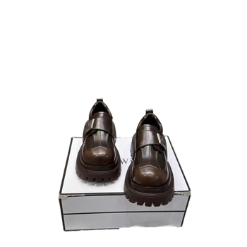 Ženske loafers, PU gornji dio, okrugli nos, Velcro zatvarač, peta 3-5 cm