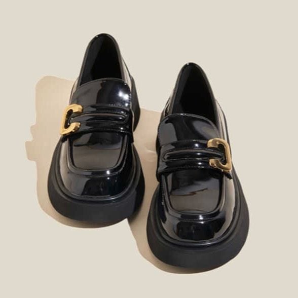 Ženske ravne cipele – Loafer u korejskom stilu, PU gornji dio, PU ulošak, gumeni potplat, slip-on