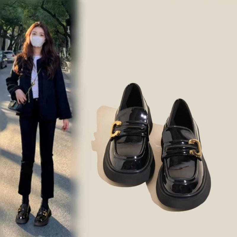 Ženske ravne cipele – Loafer u korejskom stilu, PU gornji dio, PU ulošak, gumeni potplat, slip-on