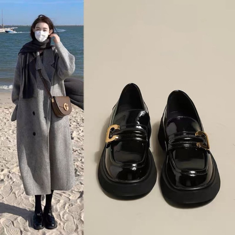 Ženske ravne cipele – Loafer u korejskom stilu, PU gornji dio, PU ulošak, gumeni potplat, slip-on