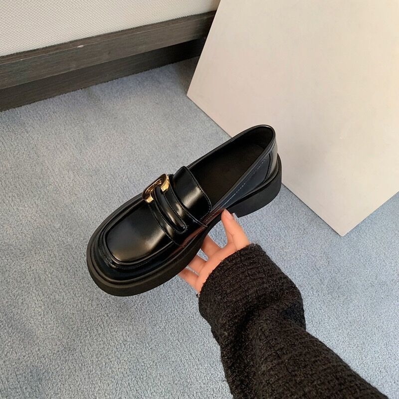 Ženske ravne cipele – Loafer u korejskom stilu, PU gornji dio, PU ulošak, gumeni potplat, slip-on