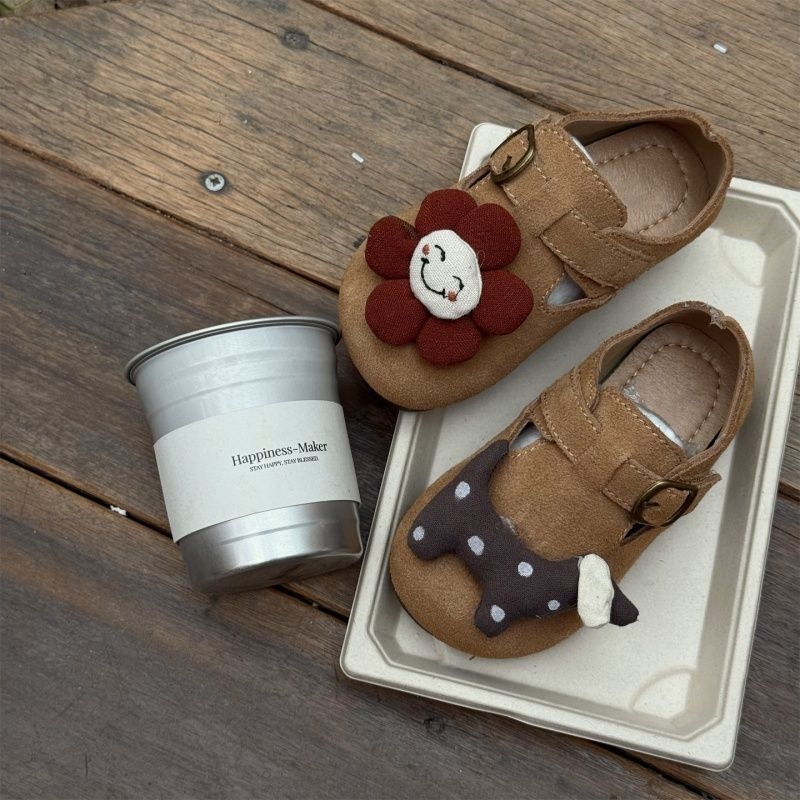 Detské sandále v Birkenstock štýle s Velcro zapínaním, vrchný materiál z hovädzej split kože, gumová podrážka, PU stielka, pre batoľatá 1–3 roky