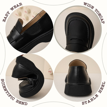 XSHX Dječji loafers od Ultrafilm kože, elastično zatvaranje, gumeni potplat, unisex, proljeće–jesen