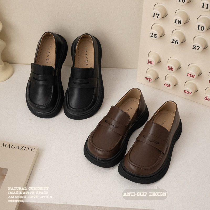 XSHX Dječji loafers od Ultrafilm kože, elastično zatvaranje, gumeni potplat, unisex, proljeće–jesen