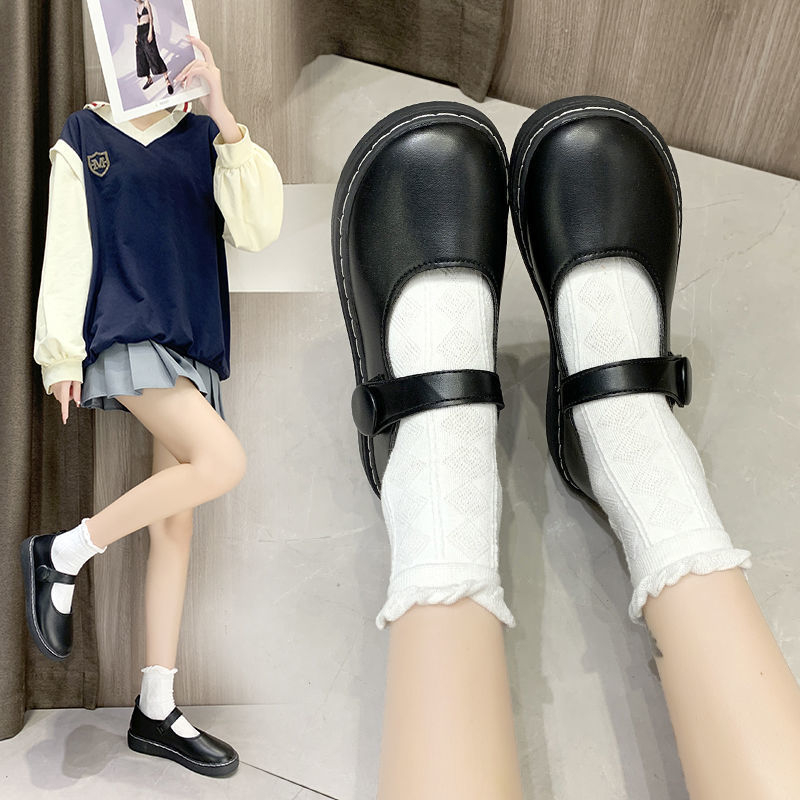 Pantofi dama din piele, vârf rotund, partea superioară din bumbac, model craniu, închidere Velcro, talpă din cauciuc