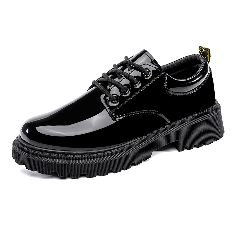 Casual kožne cipele, s prednjim vezivanjem, okrugli vrh, PU gornji dio, gumena potplat, niski pet