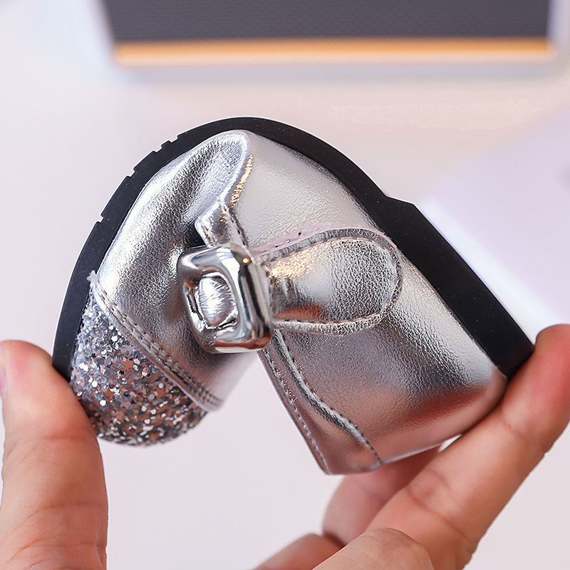 Dječje cipele u stilu princeze s Velcro zatvaranjem, gornji dio od mikrovlakana, đon od gume, prozračne i protuklizne, za uzrast 1–6 godina, pogodne za proljeće i jesen