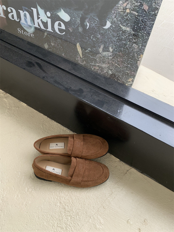 Ženske loaferice s kvadratnim nosom, gornji dio od mikrovlakna, niski pet 1–3 cm, gumena potplatka, vintage stil