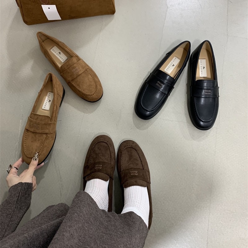 Ženske loaferice s kvadratnim nosom, gornji dio od mikrovlakna, niski pet 1–3 cm, gumena potplatka, vintage stil