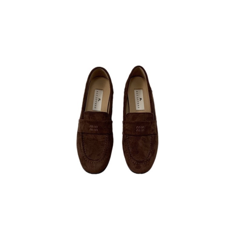 Ženske loaferice s kvadratnim nosom, gornji dio od mikrovlakna, niski pet 1–3 cm, gumena potplatka, vintage stil