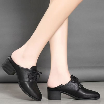 Princess Jane dámske oxfordky z split kože – britský štýl, štvorcový nos, vrchná časť zo split kože, stredný podpätok 3-6 cm, šnurovanie